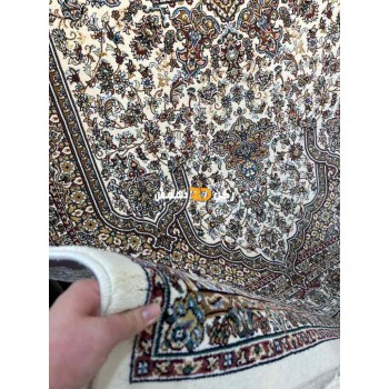 سجاد تركي الفخامة صوف اكرليك خيط مبروم  37878 لون كريم مقاس 400*600
