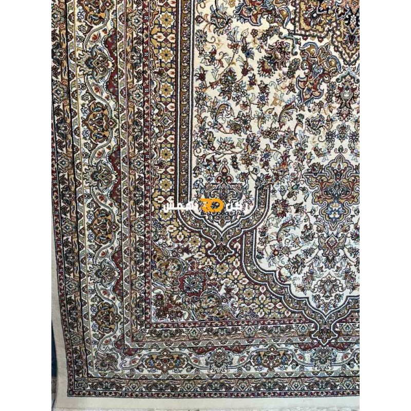 سجاد تركي الفخامة صوف اكرليك خيط مبروم  37878 لون كريم مقاس 300*500