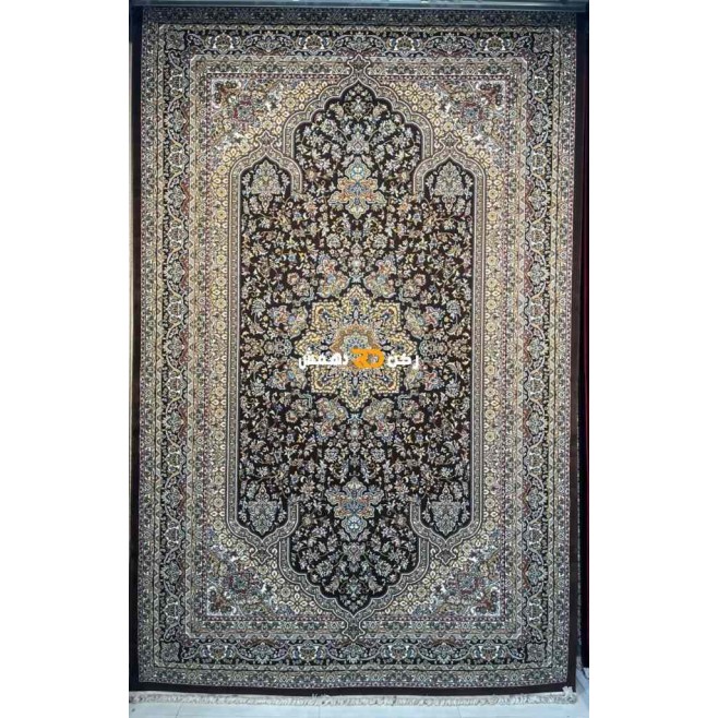 سجاد تركي الفخامة صوف اكرليك خيط مبروم  37878 لون بني مقاس 400*400