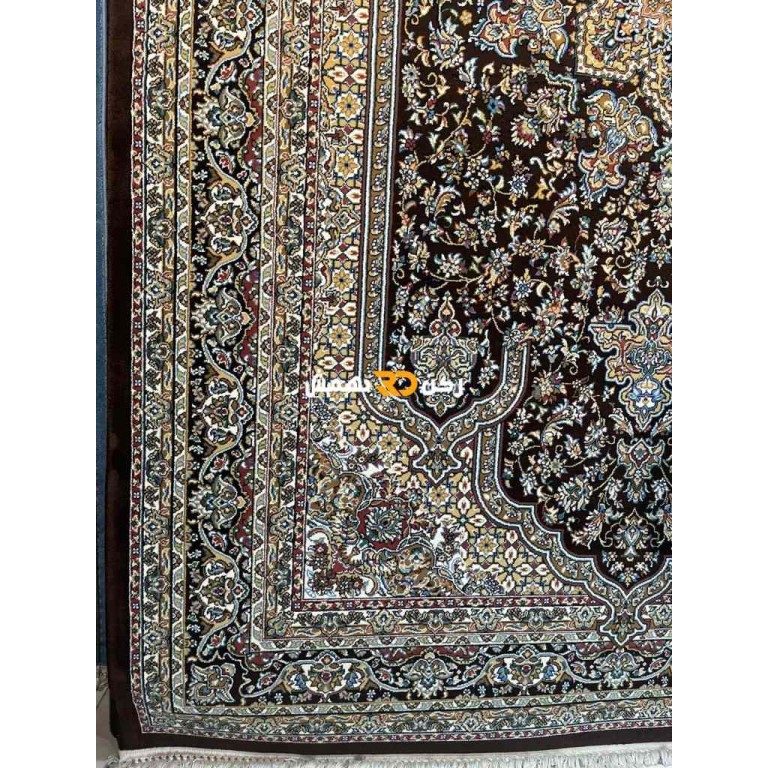 سجاد تركي الفخامة صوف اكرليك خيط مبروم  37878 لون بني مقاس 400*400