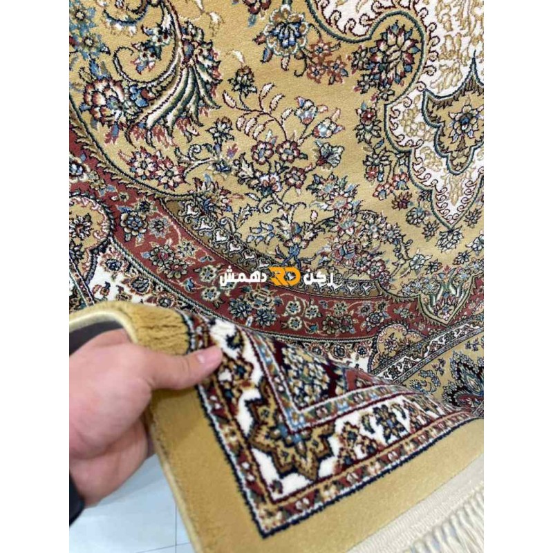 سجاد تركي الفخامة صوف اكرليك خيط مبروم  36963 لون ذهبي مقاس 400*600