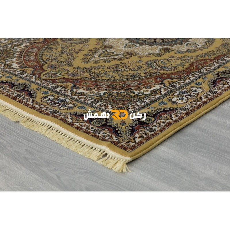 سجاد تركي الفخامة صوف اكرليك خيط مبروم  36963 لون ذهبي مقاس 400*600