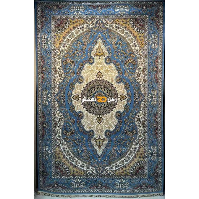سجاد تركي الفخامة صوف اكرليك خيط مبروم  36963 لون سماوي مقاس 400*400
