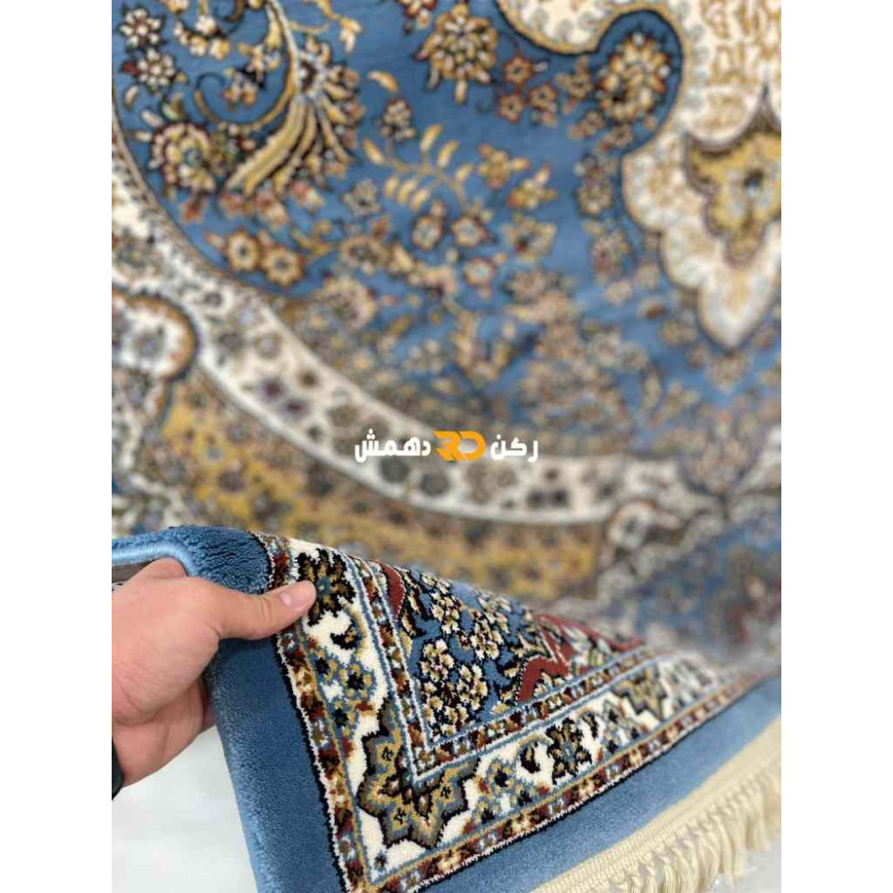 سجاد تركي الفخامة صوف اكرليك خيط مبروم  36963 لون سماوي مقاس 300*500
