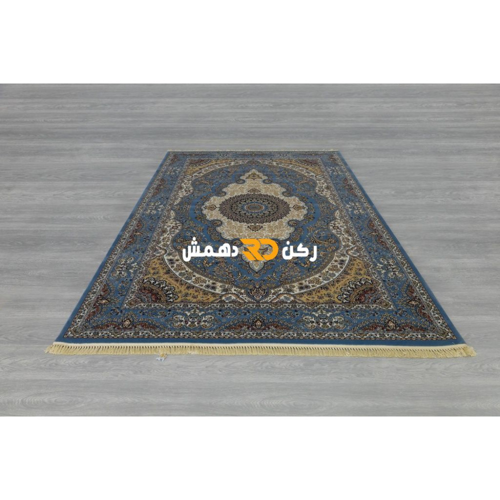 سجاد تركي الفخامة صوف اكرليك خيط مبروم  36963 لون سماوي مقاس 300*500