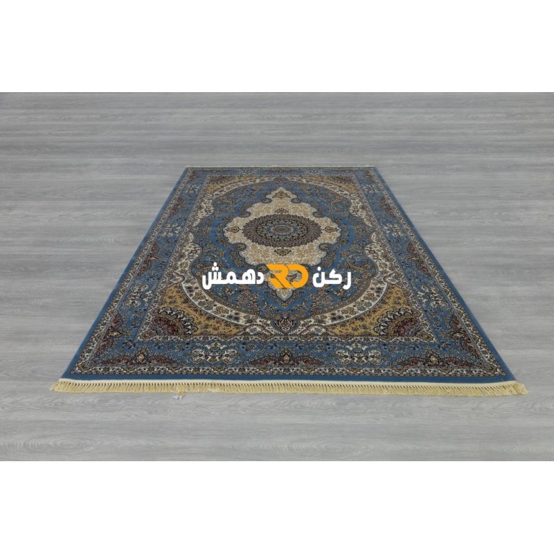 سجاد تركي الفخامة صوف اكرليك خيط مبروم  36963 لون سماوي مقاس 400*600