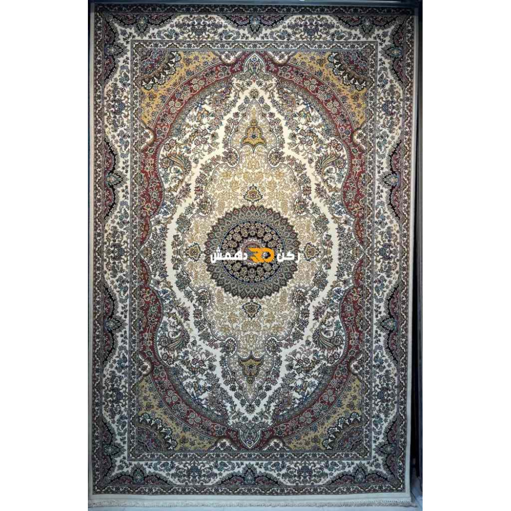 سجاد تركي الفخامة صوف اكرليك خيط مبروم  36963 لون كريم مقاس 400*500