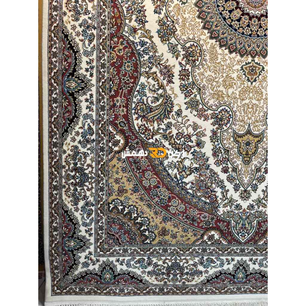 سجاد تركي الفخامة صوف اكرليك خيط مبروم  36963 لون كريم مقاس 400*500