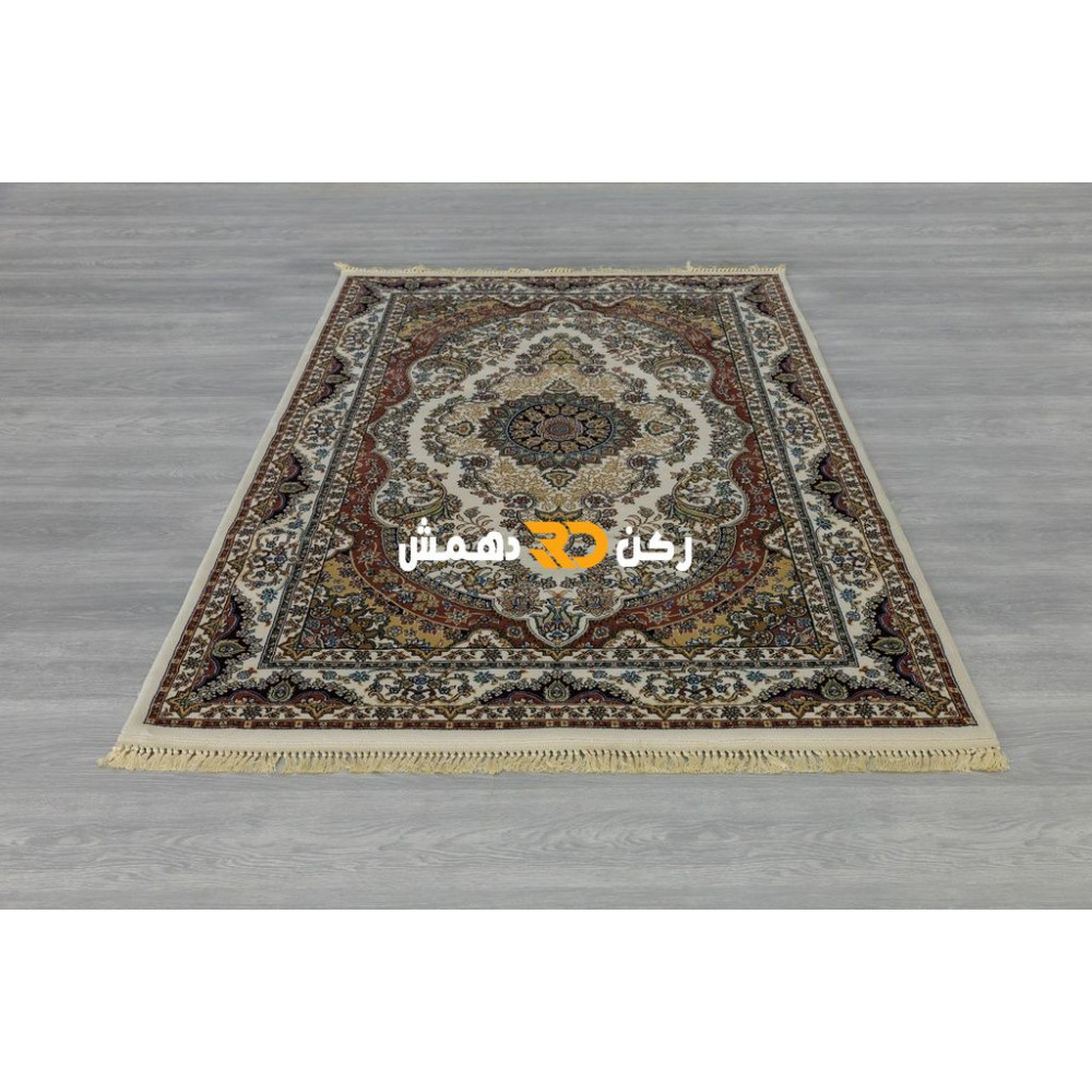 سجاد تركي الفخامة صوف اكرليك خيط مبروم  36963 لون كريم مقاس 400*500