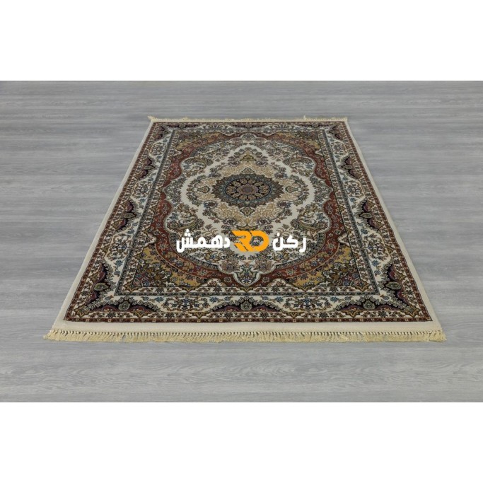 سجاد تركي الفخامة صوف اكرليك خيط مبروم  36963 لون كريم مقاس 150*230