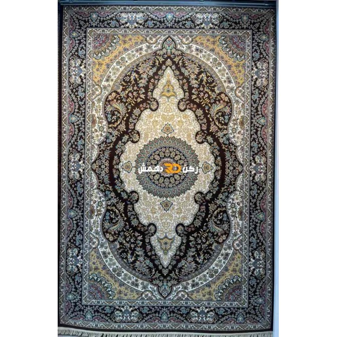 سجاد تركي الفخامة صوف اكرليك خيط مبروم  36963 لون بني مقاس 150*230