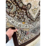سجاد تركي الفخامة صوف اكرليك خيط مبروم  36963 لون بني مقاس 400*400