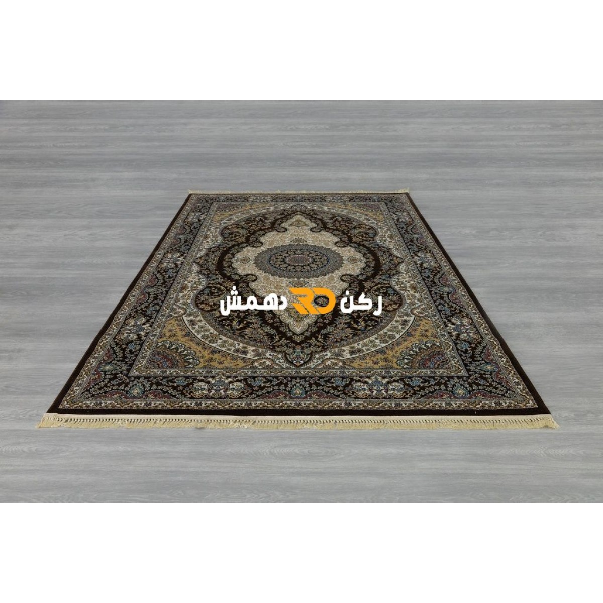 سجاد تركي الفخامة صوف اكرليك خيط مبروم  36963 لون بني مقاس 400*400