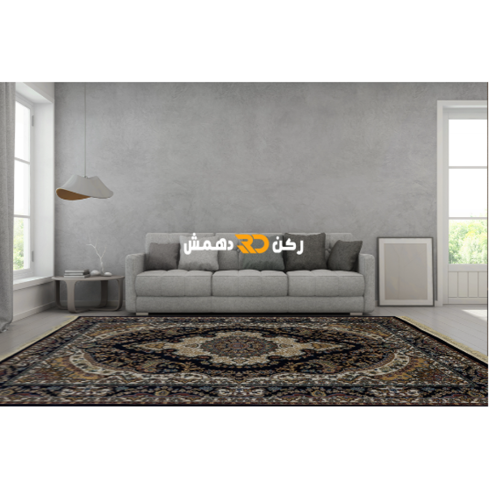 سجاد تركي الفخامة صوف اكرليك خيط مبروم  36963 لون كحلي مقاس 200*300