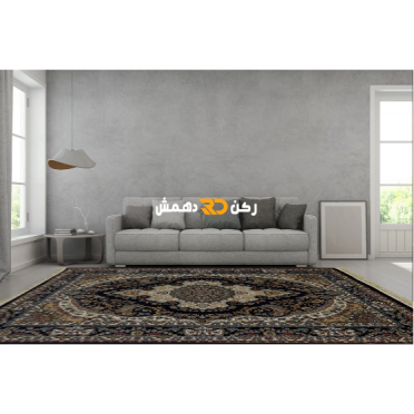 سجاد تركي الفخامة صوف اكرليك خيط مبروم  36963 لون كحلي مقاس 400*400