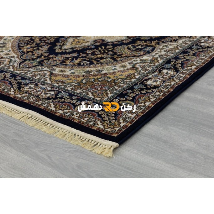 سجاد تركي الفخامة صوف اكرليك خيط مبروم  36963 لون كحلي مقاس 400*400
