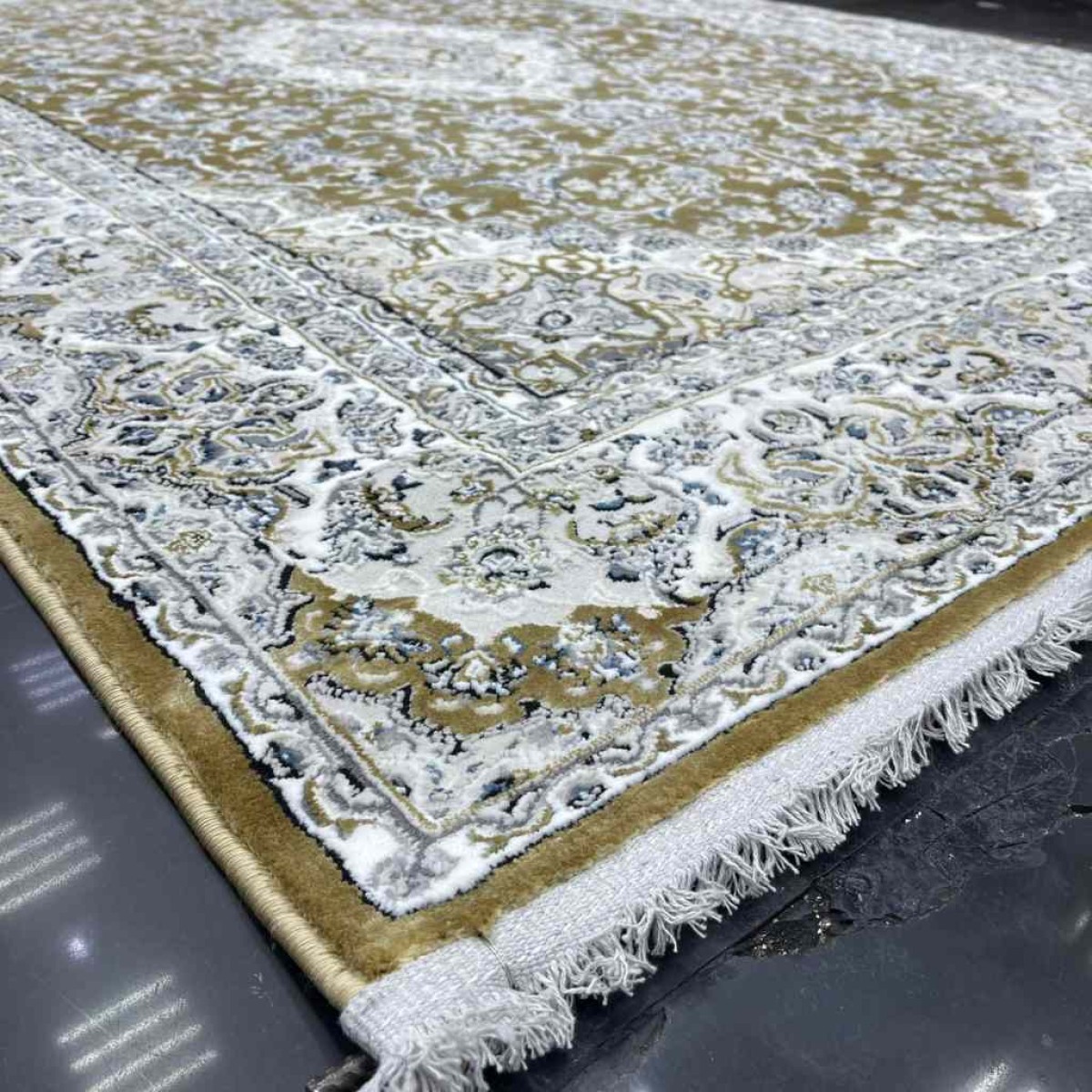 سجاد تركي كلاسيك الجوهرة ناعم 27166A ذهبي مقاس 400*600