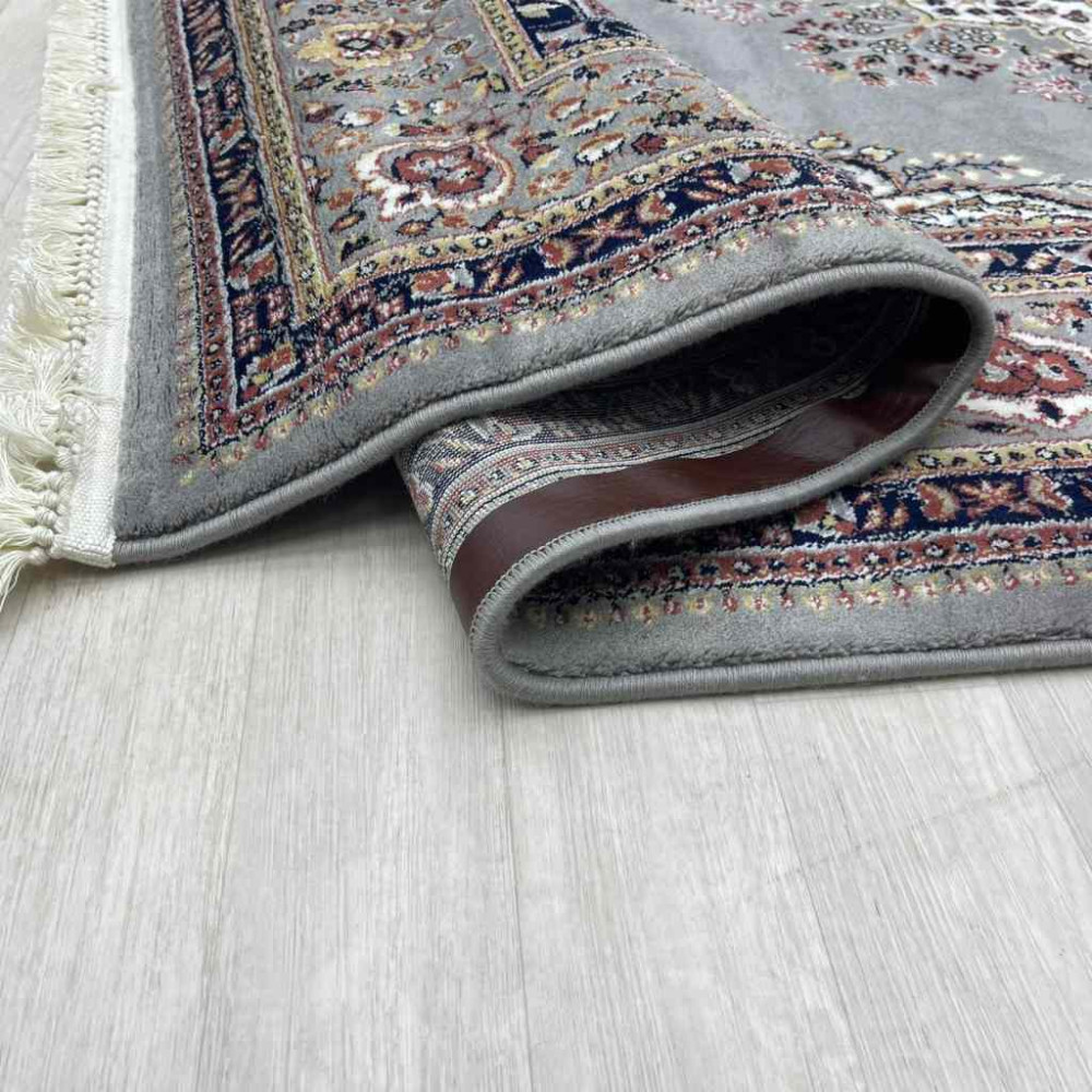 سجاد تركي الماس صوف درجه اولا كلاسيك سميك 38684A رصاصي مقاس 100*200