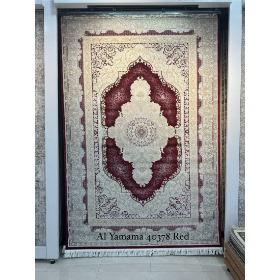 سجاد تركي اليمامة كلاسيك سميك ناعم 40378A احمر مقاس 100*400 سجاد تركي اليمامة كلاسيك سميك ناعم 40378A احمر مقاس 100*400