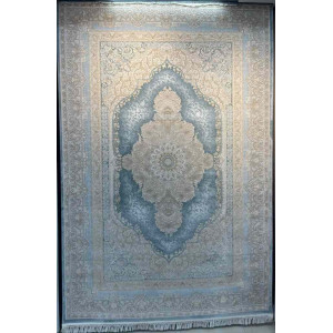 سجاد تركي اليمامة كلاسيك سميك ناعم 40378A سماوي مقاس 100*400