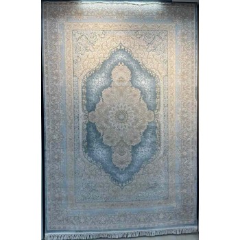 سجاد تركي اليمامة كلاسيك سميك ناعم 40378A سماوي مقاس 100*400