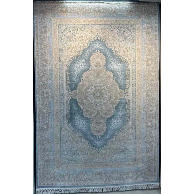 سجاد تركي اليمامة كلاسيك سميك ناعم 40378A سماوي مقاس 100*200