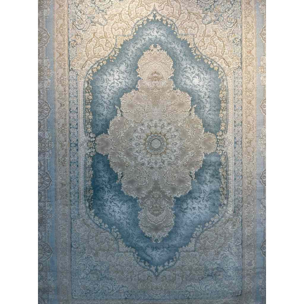 سجاد تركي اليمامة كلاسيك سميك ناعم 40378A سماوي مقاس 100*400