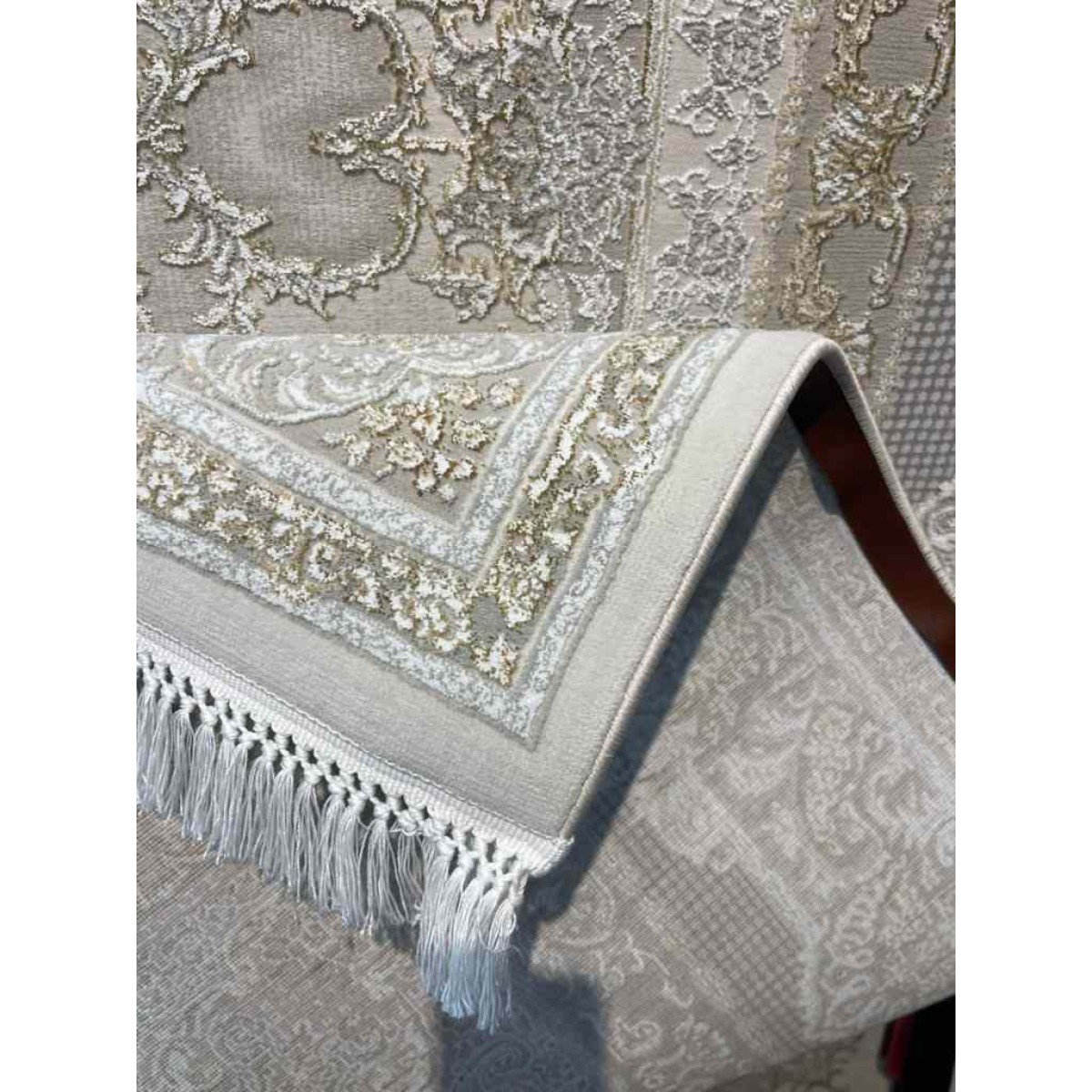 سجاد تركي اليمامة كلاسيك سميك ناعم 40378A كريم مقاس 400*400