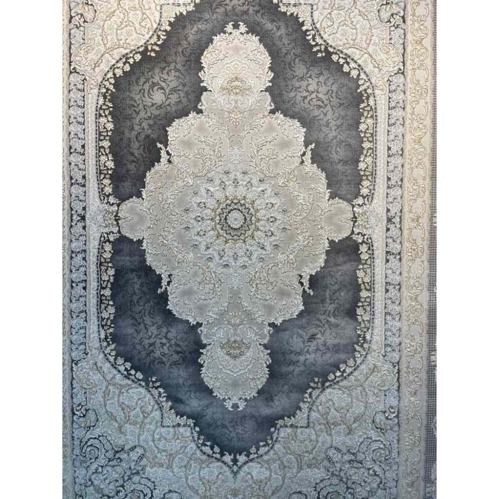 سجاد تركي اليمامة كلاسيك سميك ناعم 40378A رصاصي مقاس 100*400