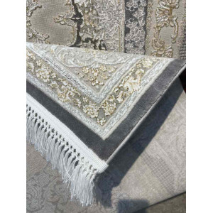 سجاد تركي اليمامة كلاسيك سميك ناعم 40378A رصاصي مقاس 100*400