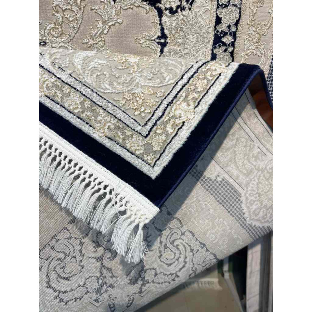 سجاد تركي اليمامة كلاسيك سميك ناعم 40378A كحلي مقاس 200*300