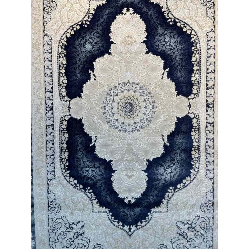 سجاد تركي اليمامة كلاسيك سميك ناعم 40378A كحلي مقاس 500*800