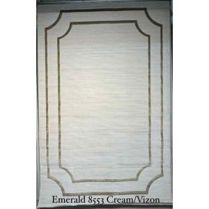سجاد تركي اطار برواز الزمرد 8553 كريم فيزون مقاس 400*500