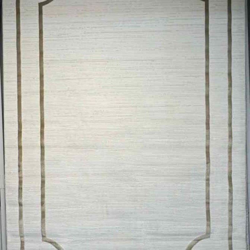 سجاد تركي اطار برواز الزمرد 8553 كريم فيزون مقاس 150*220
