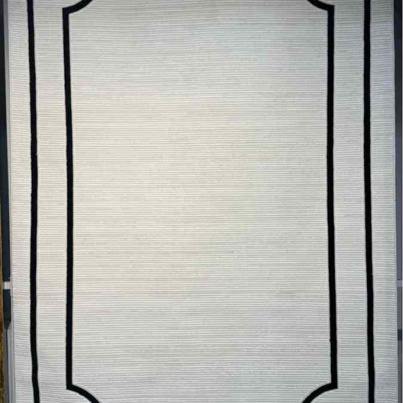 سجاد تركي اطار برواز الزمرد 8553 كريم اسود مقاس 100*400