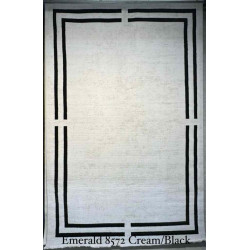 سجاد تركي اطار برواز الزمرد 8572 كريم اسود مقاس 400*500