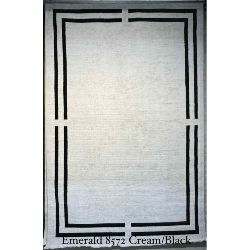 سجاد تركي اطار برواز الزمرد 8572 كريم اسود مقاس 150*230 سجاد تركي اطار برواز الزمرد 8572 كريم اسود مقاس 150*230