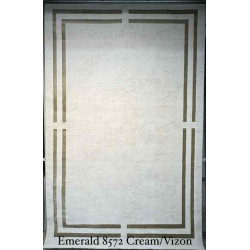 سجاد تركي اطار برواز الزمرد 8572 كريم فيزون مقاس 100*400