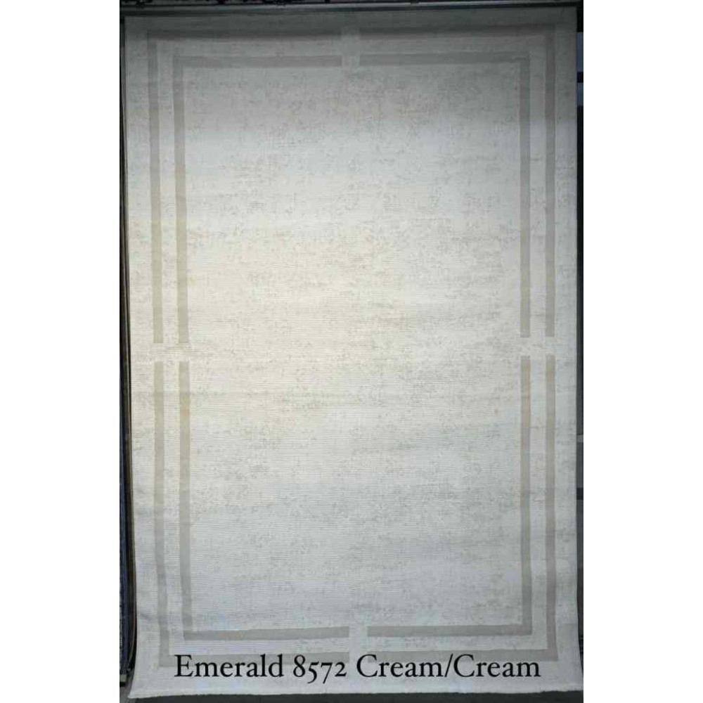 سجاد تركي اطار برواز الزمرد 8572 كريم كريم مقاس 100*400