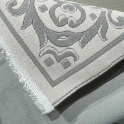 سجاد تركي فلورنس J674 كريم رصاصي مقاس 100*200