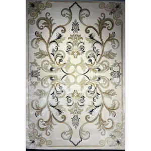 سجاد تركي لمينا نقش فرنسي 40844A كريم مقاس 400*400