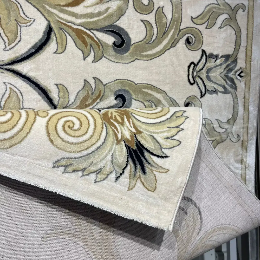 سجاد تركي لمينا نقش فرنسي 40844A كريم مقاس 400*400