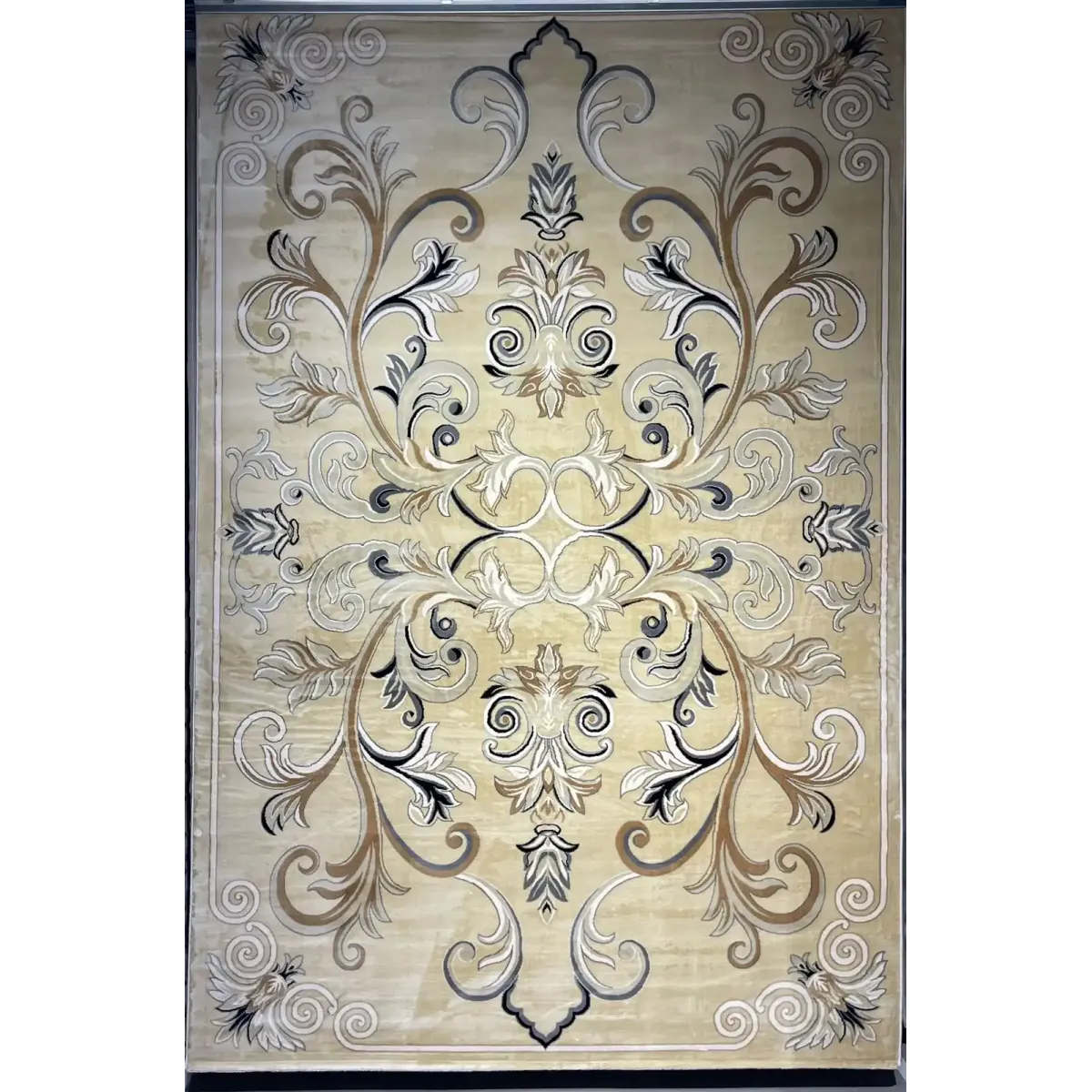 سجاد تركي لمينا نقش فرنسي 40844A ذهبي مقاس 250*350