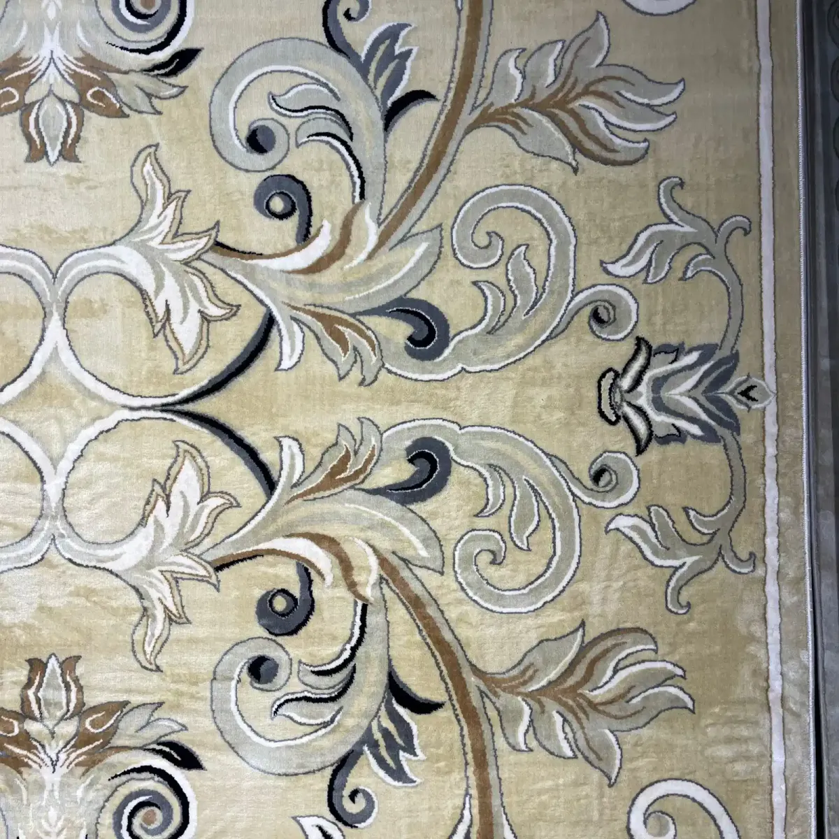 سجاد تركي لمينا نقش فرنسي 40844A ذهبي مقاس 250*350