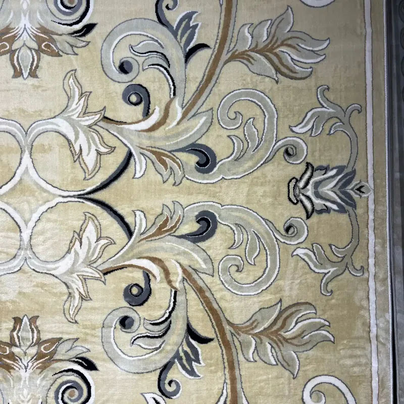 سجاد تركي لمينا نقش فرنسي 40844A ذهبي مقاس 400*400