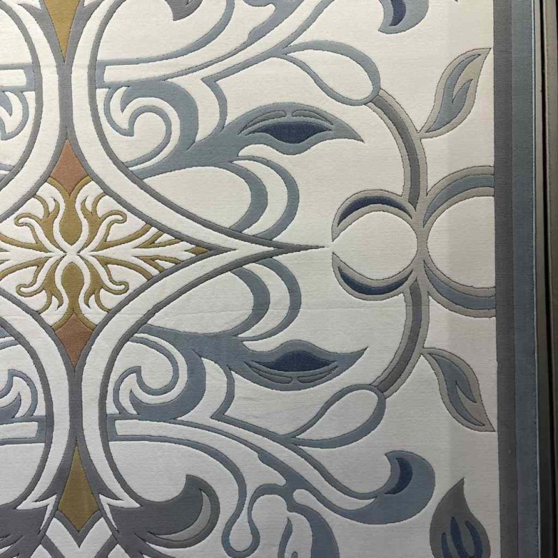 سجاد تركي بالاس S0190A ابيض سماوي مقاس 500*600
