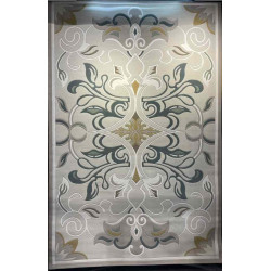 سجاد تركي بالاس S0190A  ابيض رصاصي مقاس 400*400