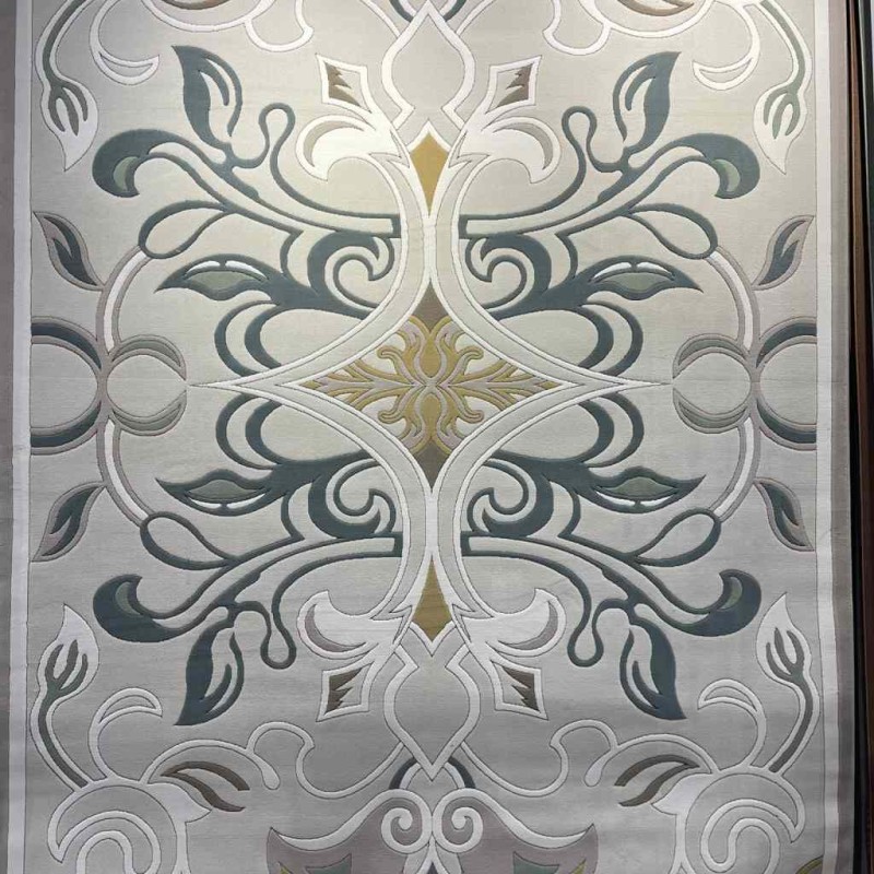 سجاد تركي بالاس S0190A  ابيض رصاصي مقاس 500*600