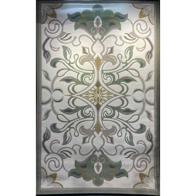 سجاد تركي بالاس S0190A  ابيض اخضر مقاس 150*230