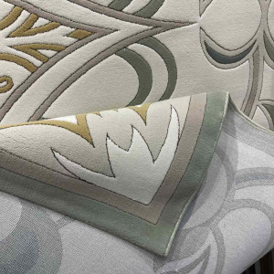 سجاد تركي بالاس S0190A  ابيض اخضر مقاس 100*200